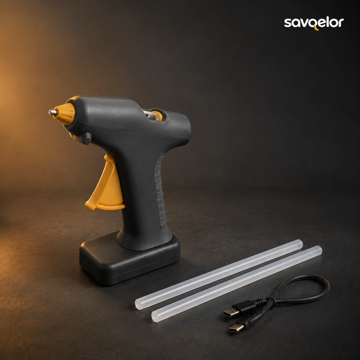 SAVQELOR Cordless Hot Glue Gun – Rechargeable Craft & Quick Repair Kit